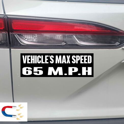 11x3(inch) - Vehicle's max Speed 65 M.P.H bumper sticker - Vehicle's max Speed 65 M.P.H bumper magnet - Funny Magnet in Saudi Arabia
