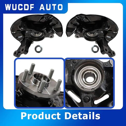 2Pcs Front Left and Right Steering Knuckle Hub Bearing Assembly 698-388 698-389 4321119015 47781-12240 For Toyota Corolla 2003-2008 L4 1.8L in Kuwait