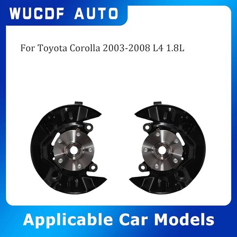 2Pcs Front Left and Right Steering Knuckle Hub Bearing Assembly 698-388 698-389 4321119015 47781-12240 For Toyota Corolla 2003-2008 L4 1.8L in Kuwait