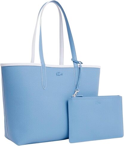 Lacoste Women's Anna Reversible Tote with Pouch, Phoenix Turquin, One Size in Saudi Arabia