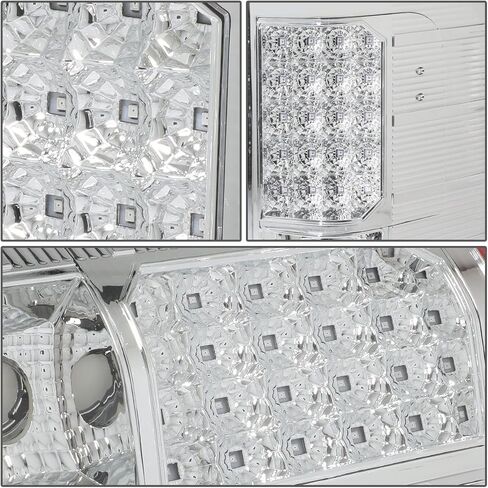 مصابيح خلفية أوتوماتيكية متوافقة مع 2007-2014 Chevy Silverado 1500 2500HD 3500HD، مصباح فرامل 20 LED من جانب السائق والراكب، عدسات شفافة مبيت من الكروم in Kuwait