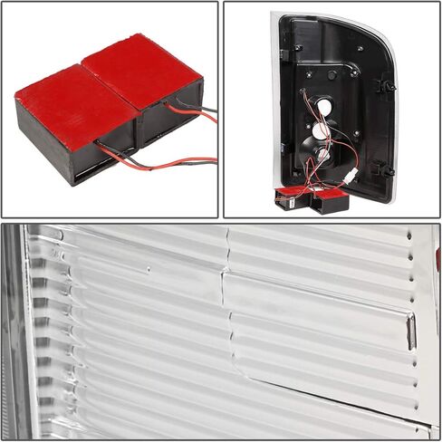 مصابيح خلفية أوتوماتيكية متوافقة مع 2007-2014 Chevy Silverado 1500 2500HD 3500HD، مصباح فرامل 20 LED من جانب السائق والراكب، عدسات شفافة مبيت من الكروم in Kuwait