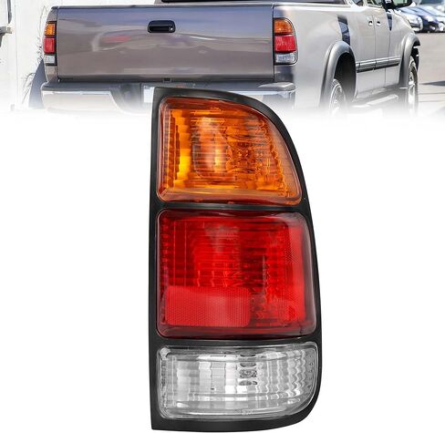 مجموعة مصابيح الذيل متوافقة مع Toyota Tundra 2000-2006 الكابينة العادية والوصول، مصابيح فرامل المصباح الخلفي للجانب الأيمن للراكب، تحل محل 81550-0C010، TO2801129، مع لمبة وحزام الأسلاك in Saudi Arabia