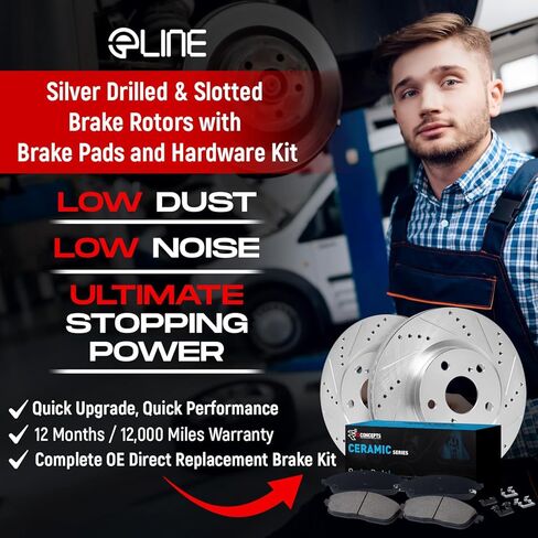 مفاهيم R1 الفرامل الأمامية والدوارات| الأجهزة متضمنة| طقم دواسات ووسادات الفرامل الأمامية من السيراميك| يناسب 2006-2013 أودي A3؛ 2008-2015 أودي تي تي؛ 2009-2017 فولكسفاغن سي سي؛ 2007-2016 فولكس فاجن إيوس in Kuwait