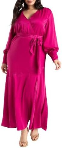 ELOQUII Women's Plus Size Satin Maxi Dress in Kuwait