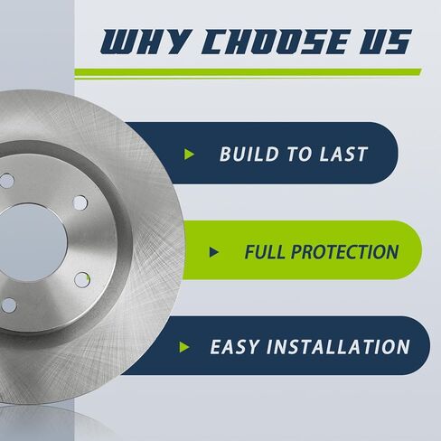 دوارات فرامل أمامية مقاس 11.93 بوصة متوافقة مع 2006-2011 بويك لوسيرن، 2006-2013 شيفروليه إمبالا، 2014-2016 إمبالا المحدودة، 2006-2007 تشيفي مونتي كارلو، فرامل قرصية بفتحات تهوية، 55126، قطعتان in Kuwait