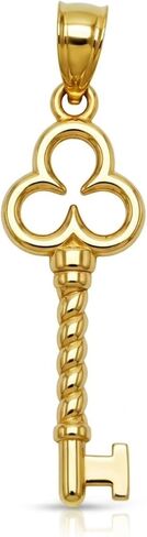 Gold Key Charm Pendant - 10 Karat Gold - Key Design Jewelry - Key Jewelry in Kuwait