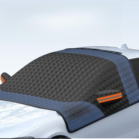93"×58" Car Windshield Cover for Ice and Snow | Side Window & Rearview Mirror Protector | All Season Automotive Windshield Covers with Storage Bag | Fits Most Cars, SUV, Van & Truck in Saudi Arabia