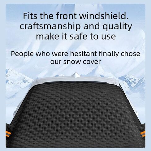 93"×58" Car Windshield Cover for Ice and Snow | Side Window & Rearview Mirror Protector | All Season Automotive Windshield Covers with Storage Bag | Fits Most Cars, SUV, Van & Truck in Saudi Arabia