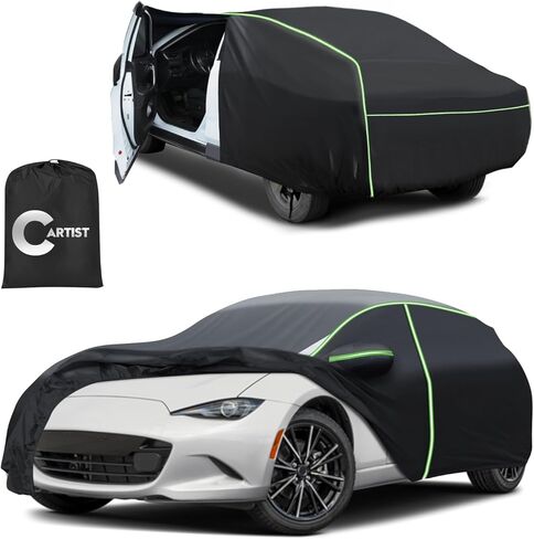 Cartist Car Cover for Mazda MX-5 Miata 1989-2025 2026 All Weather Car Cover for MX-5 Accessories, Full Exterior Cover Rain Waterproof Protector, with Zipper & Reflective Safety Strips in Saudi Arabia