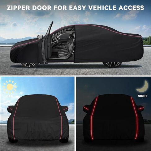 6 Layers Car Cover Waterproof All Weather,Heavy Duty Outdoor Car Cover Fit for Toyota Camry/Corolla 2014-2020, Full Exterior Cover for Tesla Model 3 BWM 3 4 5 Series (Length180-193inch) in Saudi Arabia