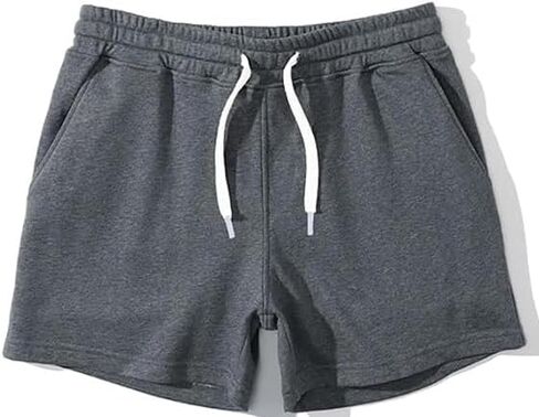 maytopia Mens Workout Gym Shorts 5" Sweat Athletic Running Shorts Cotton Fitness Shorts for Men Jogger Shorts with Pockets in Kuwait