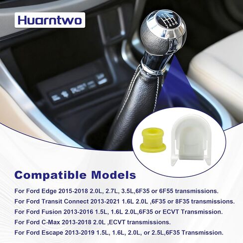 Transmission Shifter Cable Bushing & Cap Compatible with Ford Edge 2015-2018, Fusion 2013-2016, Escape 2013-2019, Transit Connect 2013-2021 - Replaces KV6Z-7K340-A & DG9Z-7S004-A in Kuwait