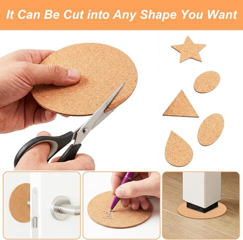 30 Pcs Self-Adhesive Cork Round Sheets for DIY Coasters, 3 Inch Cork Tiles Backing Sheets Round Backing Corks Tiles Mat with Strong Adhesive-Backed for DIY Crafts Board in Kuwait