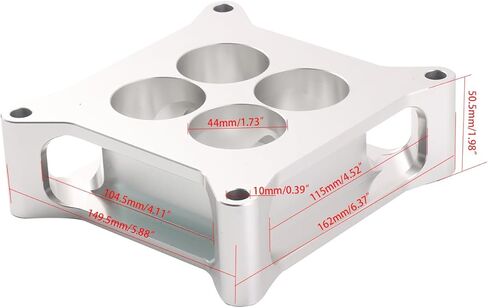 4150 Carburetor Spacer, 2-inch Aluminum 4150 CNC Machined Carburetor Spacer Square Bore 4 Port US in Kuwait