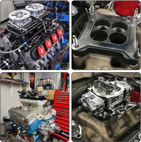 4150 Carburetor Spacer, 2-inch Aluminum 4150 CNC Machined Carburetor Spacer Square Bore 4 Port US in Kuwait