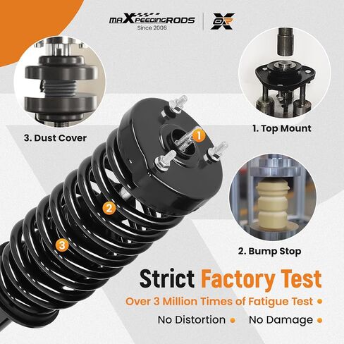 maXpeedingrods 172248 1335778 Front Strut for Dodge Charger 2006-2010 Magnum 2005-2008 Chrysler 300 2005-2010, Suspension Shock Absorber Strut w/Coil Spring Assembly, RWD Only in Saudi Arabia