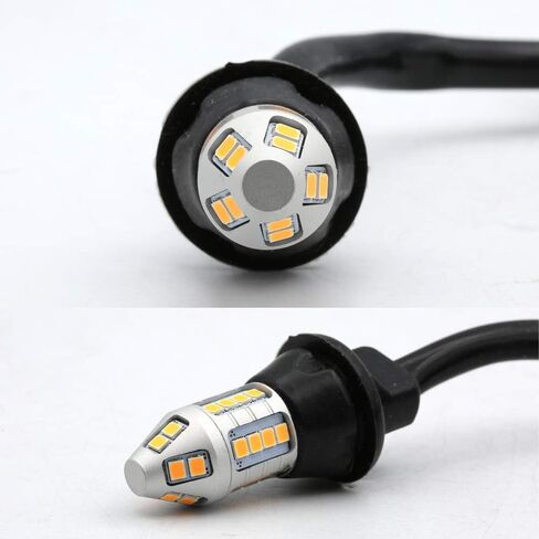 Syneticusa 1157 Error Free Canbus Ready Yellow/Amber LED Front/Rear Turn Signal Light Bulbs DRL Parking Lamp No Hyper Flash All in One (30 LEDs) in Saudi Arabia