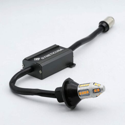 Syneticusa 1157 Error Free Canbus Ready Yellow/Amber LED Front/Rear Turn Signal Light Bulbs DRL Parking Lamp No Hyper Flash All in One (30 LEDs) in Saudi Arabia