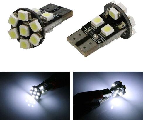 iJDMTOY مجموعة 5 أزواج من 13-SMD 168 194 2825 W5W T10 LED لمبات بديلة متوافقة مع إضاءة LED للسيارة: مصابيح قبة الخريطة الداخلية، مصابيح الأبواب الجانبية، مصابيح لوحة الترخيص، مصابيح وقوف السيارات، إلخ in Saudi Arabia