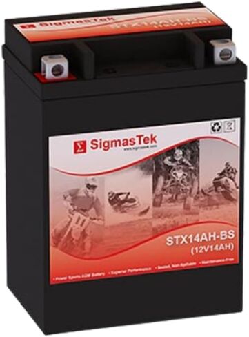 Honda 700CC VF700C Magna, 1984-1986 Compatible SLA Motorcycle Battery by SigmasTek, STX14AH-BS 210CCA in Saudi Arabia