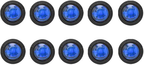 10PCS Car 3/4" Round LED Clearance Light, Vehicle Front Rear Side Marker Clearance Indicator Light, Automotive Brake Stop Marker Lamp, Universal for Bus Trailer Van Caravan (Red) in Saudi Arabia
