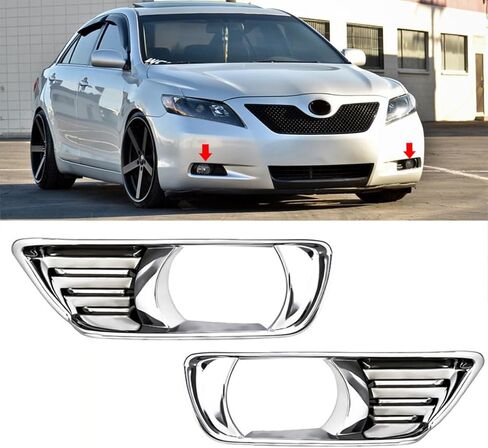 Bumper Fog Lights Covers Fit for 2007 2008 2009 Camry Chrome Front Fog Lamps Covers Trim Pair in Kuwait