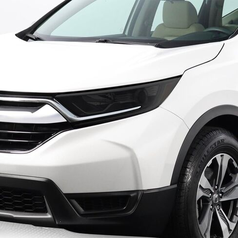 SlickMod صبغة دخان الفينيل مسبقة القطع لمصباح Honda CRV CR-V 2017-2022 (دخان داكن، 2. انقطاع المصباح الأمامي) in Saudi Arabia