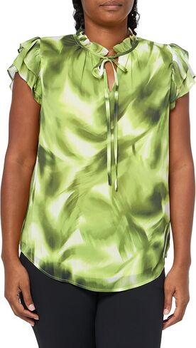 Anne Klein Women's Ruffle SLV Tie Blouse in Saudi Arabia