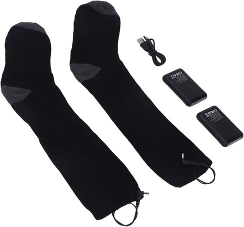 Acouto USB Rechargeable Heated Socks with 3 Heating Levels - Comfortable BatteryPowered Electric Warmer Socks for Outdoor Use in Saudi Arabia