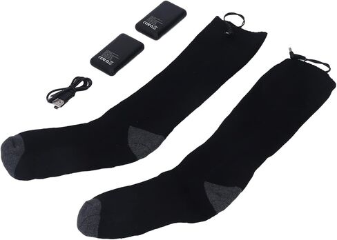 Acouto USB Rechargeable Heated Socks with 3 Heating Levels - Comfortable BatteryPowered Electric Warmer Socks for Outdoor Use in Saudi Arabia