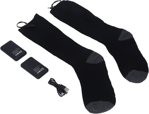 Acouto USB Rechargeable Heated Socks with 3 Heating Levels - Comfortable BatteryPowered Electric Warmer Socks for Outdoor Use in Saudi Arabia