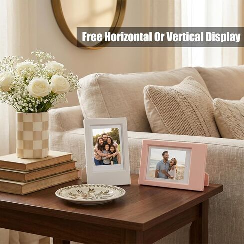 4 Pcs 2x3 Picture Frame, Mini Photo Frames for Desk Display with Stand, Small Wallet Size Picture Frame Compatible with Polaroid Fujifilm Instax Mini Photos (4 Colors) in Saudi Arabia