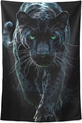 STAYTOP Tapestry Cool Black Panther Vertical Wall Hnaging for Home Decorations Dorm Decor Living Room Bedroom Wall Carpet 60x40 in in Kuwait