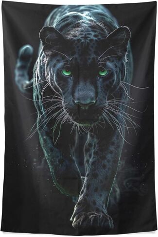 STAYTOP Tapestry Cool Black Panther Vertical Wall Hnaging for Home Decorations Dorm Decor Living Room Bedroom Wall Carpet 60x40 in in Kuwait