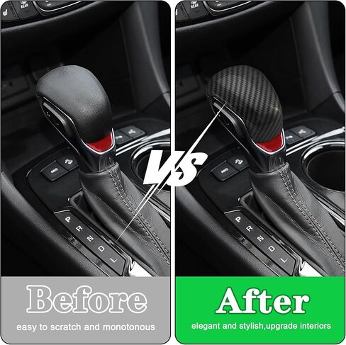 TOMALL Car Gear Shift Knob Cover Compatible with Chevy Colorado Crew Cab Equinox Malibu Shifter Panel Trim for Trax Blazer Trailblazer Gear Lever Cover Decoration for Car Shifter (Carbon Fiber) in Saudi Arabia