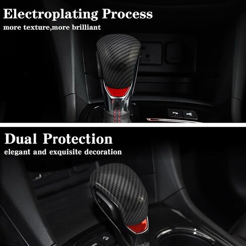 TOMALL Car Gear Shift Knob Cover Compatible with Chevy Colorado Crew Cab Equinox Malibu Shifter Panel Trim for Trax Blazer Trailblazer Gear Lever Cover Decoration for Car Shifter (Carbon Fiber) in Saudi Arabia