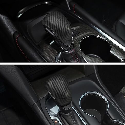 TOMALL Car Gear Shift Knob Cover Compatible with Chevy Colorado Crew Cab Equinox Malibu Shifter Panel Trim for Trax Blazer Trailblazer Gear Lever Cover Decoration for Car Shifter (Carbon Fiber) in Saudi Arabia