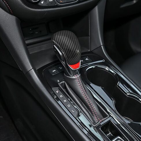 TOMALL Car Gear Shift Knob Cover Compatible with Chevy Colorado Crew Cab Equinox Malibu Shifter Panel Trim for Trax Blazer Trailblazer Gear Lever Cover Decoration for Car Shifter (Carbon Fiber) in Saudi Arabia