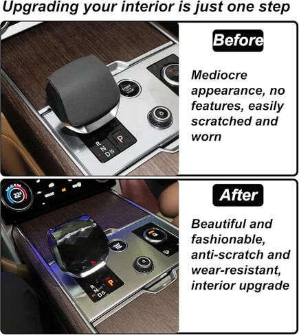 Egreat Crystal Gear Shift Knob Cover Trim Compatible with Land Rover Range Rover Sport/Vogue 2023-2025，VELAR/Discovery 5 2021-2025 Interior Accessories (Black) in Kuwait