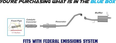 Northeastern Exhaust | Stainless Steel Exhaust Front Flex Pipe Compatible for Kia Forte 2010-2013 2.0L 2.4L Federal Emissions - Include Gaskets in Saudi Arabia
