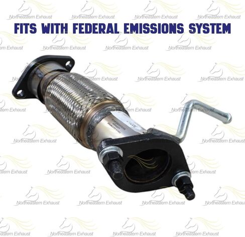 Northeastern Exhaust | Stainless Steel Exhaust Front Flex Pipe Compatible for Kia Forte 2010-2013 2.0L 2.4L Federal Emissions - Include Gaskets in Saudi Arabia