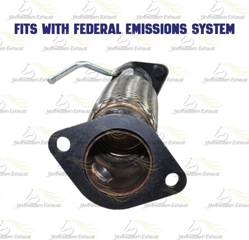 Northeastern Exhaust | Stainless Steel Exhaust Front Flex Pipe Compatible for Kia Forte 2010-2013 2.0L 2.4L Federal Emissions - Include Gaskets in Saudi Arabia
