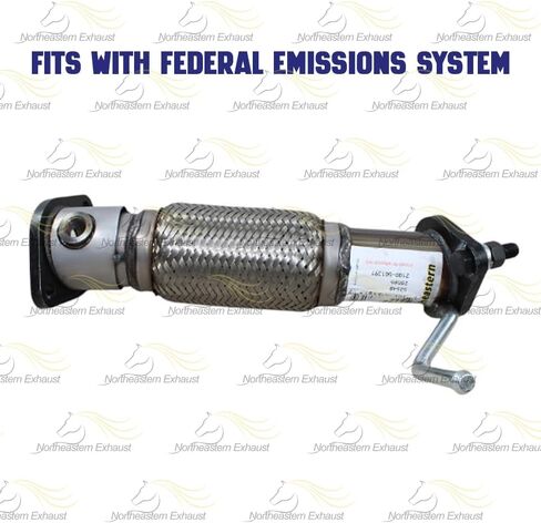 Northeastern Exhaust | Stainless Steel Exhaust Front Flex Pipe Compatible for Kia Forte 2010-2013 2.0L 2.4L Federal Emissions - Include Gaskets in Saudi Arabia