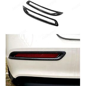Car Accessories Fit for Honda Accord 11th Gen 2023 2024 ABS Exterior Rear Fog Light Frame Bumper Reflector Cover Trim 2PCS Set (Glossy Black) in Kuwait