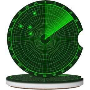 Nordic Symbols Wolf Sun Moon 2 Pack Car Cup Holder Coasters Absorbent Ceramic Drink Coasters 2.56" Universal Anti Slip Cup Mat with Finger Notch Auto Accessories Interior for Women Men in Kuwait