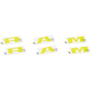 Reflective Concepts 2019-2026 RAM Door Emblem Overlay Decal Stickers - (Color: Gloss Red) in Saudi Arabia