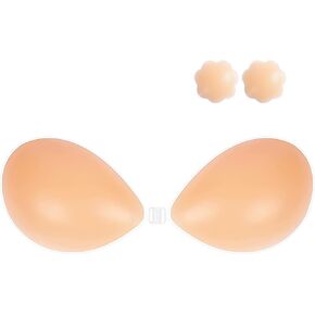 Adhesive Bra Strapless Sticky Push up Invisible Reusable Silicone Bra for Women's Backless Dress, A B C D Cup in Kuwait