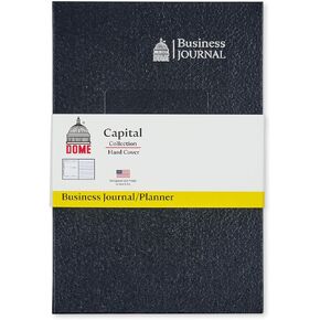 DOME Business Journal – 5 x 8 Inch Hardcover Professional Planner Notebook with Metal Coil Binding, Stickers & Organizational Guide, 200 Pages, Premium Acid-Free 60-lb Paper, Made in USA in Kuwait