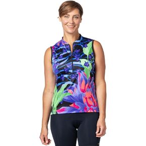 Terry Breakaway Mesh Sleeveless Cycling Jersey Women UPF 40+ 10 Inch Front Zip Relaxed Fit Tank Reg. & Plus Sizes in Kuwait